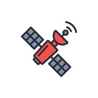 Satellite icon. .Editable stroke.linear style sign for use web design,logo.Symbol illustration. vector