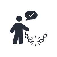 freedom icon. .Editable stroke.linear style sign for use web design,logo.Symbol illustration. vector