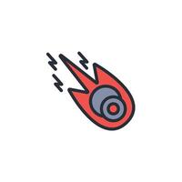 comet icon. .Editable stroke.linear style sign for use web design,logo.Symbol illustration. vector