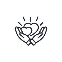 benevolence icon. .Editable stroke.linear style sign for use web design,logo.Symbol illustration. vector