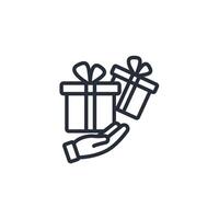 generosity icon. .Editable stroke.linear style sign for use web design,logo.Symbol illustration. vector
