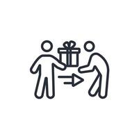 selfless icon. .Editable stroke.linear style sign for use web design,logo.Symbol illustration. vector