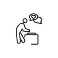 supportive icon. .Editable stroke.linear style sign for use web design,logo.Symbol illustration. vector