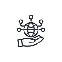 social responsibility icon. .Editable stroke.linear style sign for use web design,logo.Symbol illustration. vector