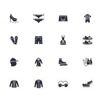 Clothes icon set..Editable stroke.linear style sign for use web design,logo.Symbol illustration. vector
