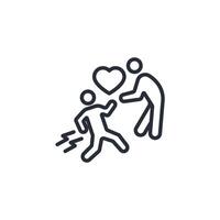 help icon. .Editable stroke.linear style sign for use web design,logo.Symbol illustration. vector