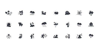Weather icon set..Editable stroke.linear style sign for use web design,logo.Symbol illustration. vector