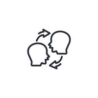 Empathy icon. .Editable stroke.linear style sign for use web design,logo.Symbol illustration. vector