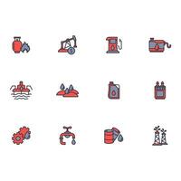 Oil and Gas icon set..Editable stroke.linear style sign for use web design,logo.Symbol illustration. vector