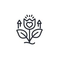 kindness icon. .Editable stroke.linear style sign for use web design,logo.Symbol illustration. vector