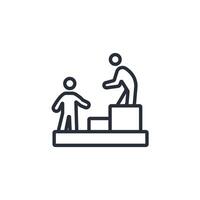 assistance icon. .Editable stroke.linear style sign for use web design,logo.Symbol illustration. vector