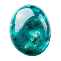 Shiny Polished Blue Gemstone With Crystal Patterns And Smooth Surface Isolated On Transparent Background png