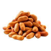 Pile Of Dried Brown Peanuts With Shells On A Transparent Background png