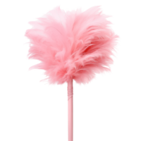 Soft Pink Feather Duster On A White Background With Fluffy Textured Feathers png