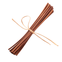 Bundle Of Fragrant Cinnamon Sticks Tied With Twine Isolated On Transparent Background png