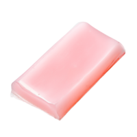 Rectangular Bar Of Pink Soap For Skincare And Hygiene Isolated On Transparent Background png
