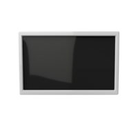 Flat Screen Modern Television With White Frame Isolated On Transparent Background png