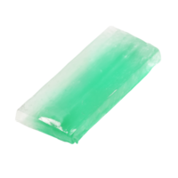 Green And White Gradient Soap Bar With Translucent Texture On Transparent Background png