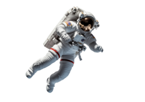 Astronaut Floating In Space Suit Isolated On Transparent Background png