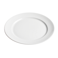 Simple White Porcelain Plate With Smooth Finish On Transparent Background png