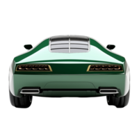 Back View Of A Stylish Green Sports Car With A Sleek Aerodynamic Design png