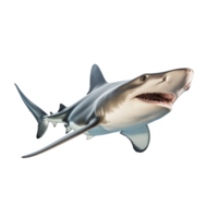 Ferocious Shark Swimming With Open Mouth Showing Sharp Teeth Isolated On White png