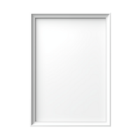 Minimalist White Picture Frame With Empty Space Isolated On Gray Background png