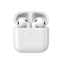 Wireless Earbuds In White Charging Case Isolated On Transparent Background png