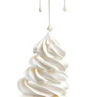 Soft Swirl Of Cream With Droplets Falling Isolated On Transparent Background png