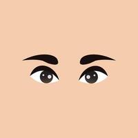 illustration of a pair of eyes and eyebrows template design vector