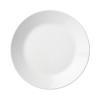 Simple White Ceramic Plate For Dining And Serving Food On Transparent Background png