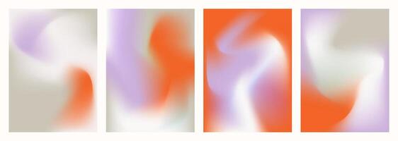 Set abstract y2k background with colorful gradient. Soft vertical illustration for posters, screen designs, cover templates, banners or flyers vector