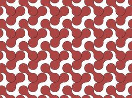 A red and white pattern with a wavy design vector