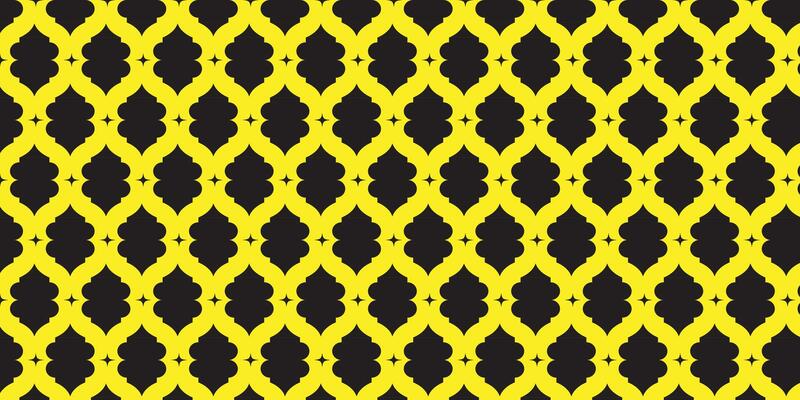A yellow and black pattern with a diamond shape
