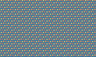 A blue and orange pattern with small dots vector