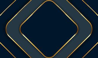 elegant square shape pattern business background with gold lines vector