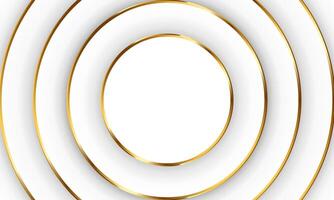 luxurious white concentric circle pattern background vector