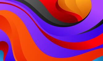 beautiful colorful dynamic wave abstract art illustration background vector
