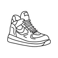 Sneakers in doodle style. illustration, on a white background vector