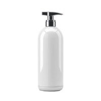 White label plastic pump bottle front view isolate on transparency background png