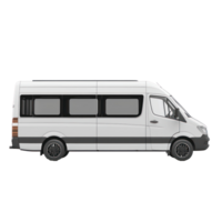 3d Minibus side view isolate on transparency background png