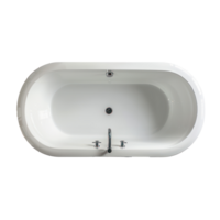 White modern bathtub top view isolate on transparency background png