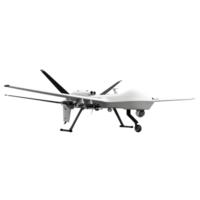 3D UAV side view isolate on transparency background png