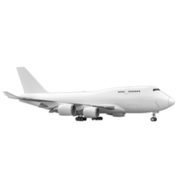 3D Cargo Aircraft side view isolate on transparency background png