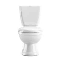 White toilet bowl front view isolate on transparency background png