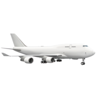 3D Logistic Airplane side view isolate on transparency background png
