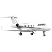 3D Private Jet side view isolate on transparency background png