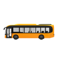 3d City Bus side view isolate on transparency background png