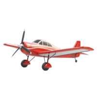 3D Light Aircraft side view isolate on transparency background png