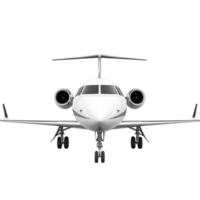 3D Private Jet front view isolate on transparency background png
